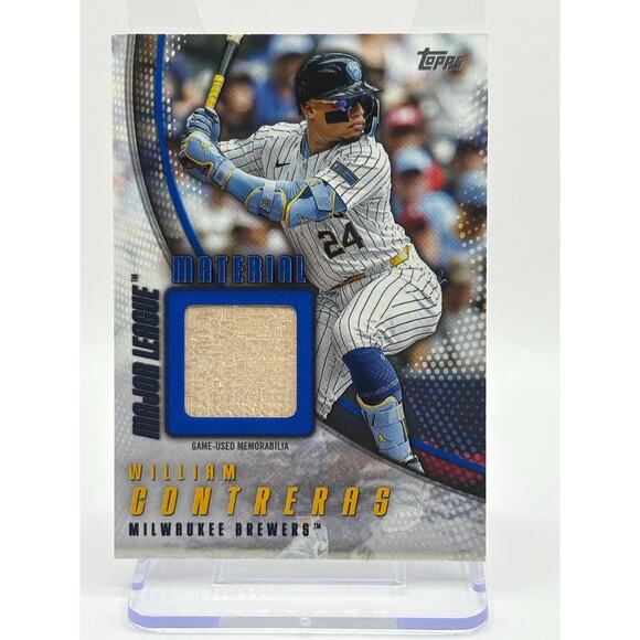2025 Topps Series 2 William Contreras Major League Material GU Bat Relic 9/150 - Picture 1 of 2